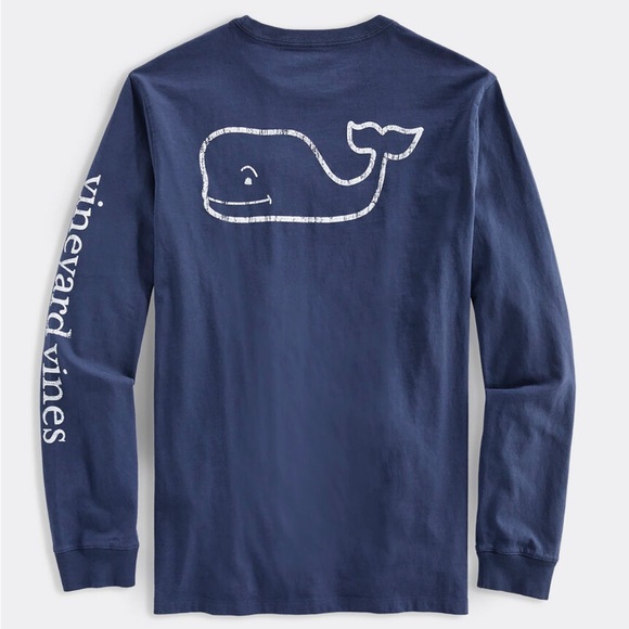 Vineyard Vines Men's Blue Long Sleeve Tee Size M - Picture 2 of 8
